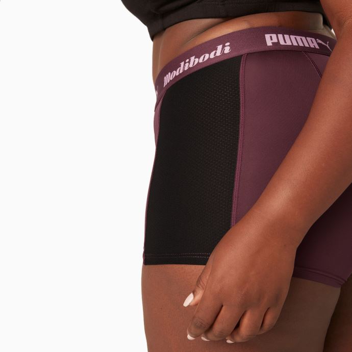 Puma Canada X Modibodi Active Boyshort (modéré-lourd) Wine De Raisin - Rose