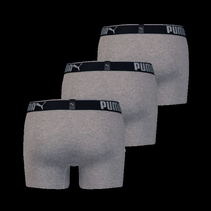 Puma Canada Boxers En Coton Suédé De Première Qualité Pour Hommes, Lot De 3, Gris Chiné