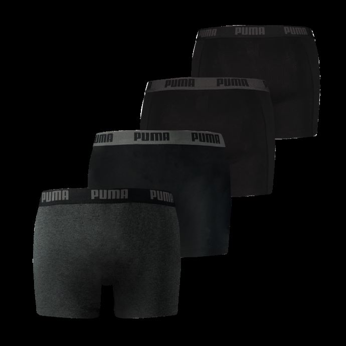 Puma Canada Boxers Basiques Pour Homme Lot De 4 Noir-gris Melange