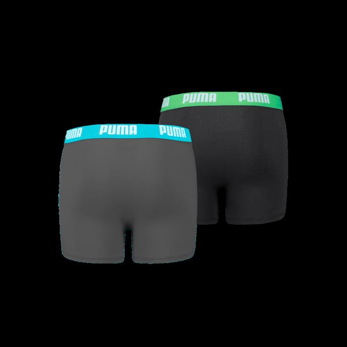 Puma Canada Boxer Basique Pour Garçon, Lot De 2 Boxers Encre D'inde-turquoise