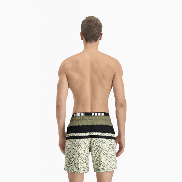 Short Mi-long Puma Canada Swim Heritage Stripe Pour Homme Forest