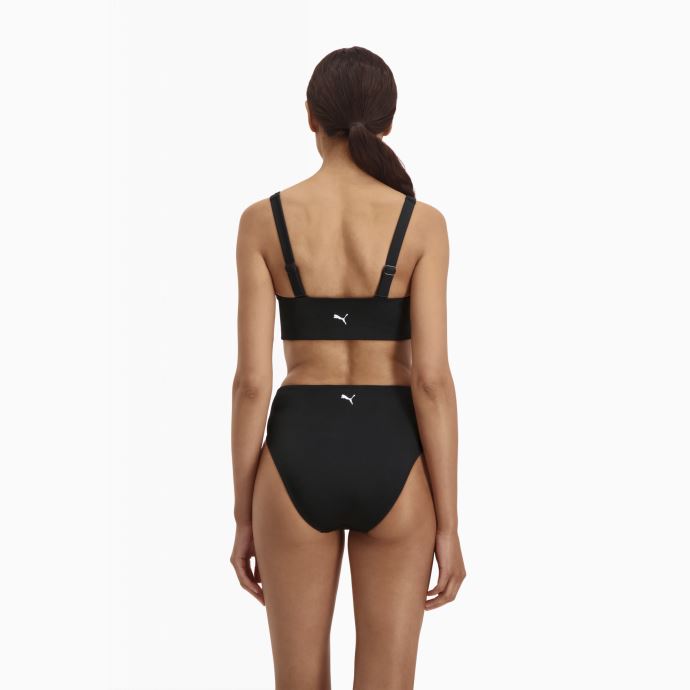 Bas De Bikini Puma Canada Swim Taille Haute Femme Noir Combo