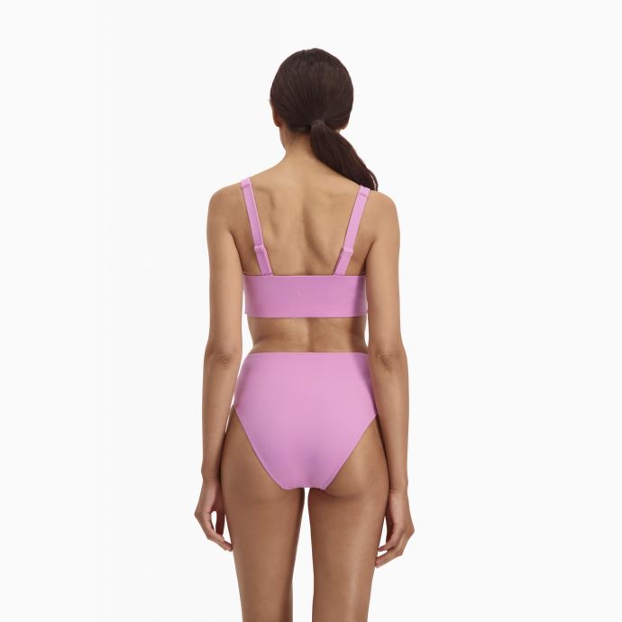 Bas De Bikini Puma Canada Swim Taille Haute Pour Femme Rose Glaçage
