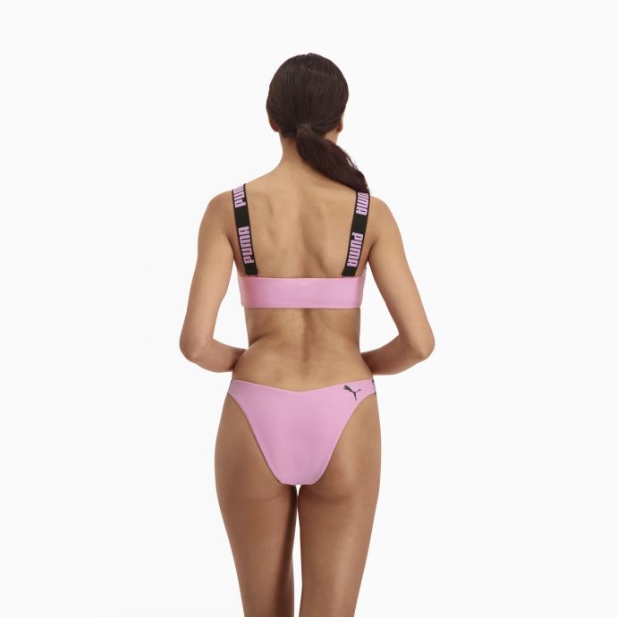Bas De Bikini Brésilien Puma Canada Swim V-shape Pour Femme Rose Glaçage