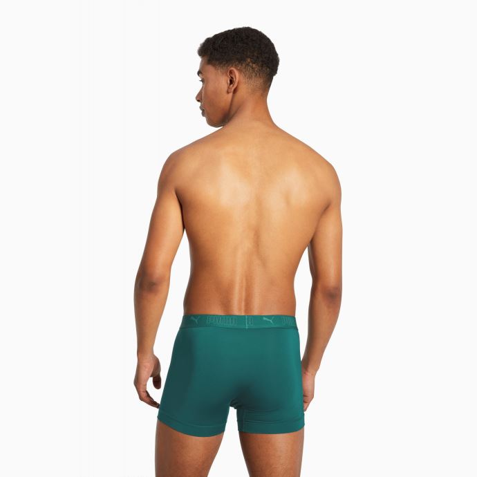 Puma Canada Sport Boxer En Microfibre Pour Homme Lot De 2 Vert-noir