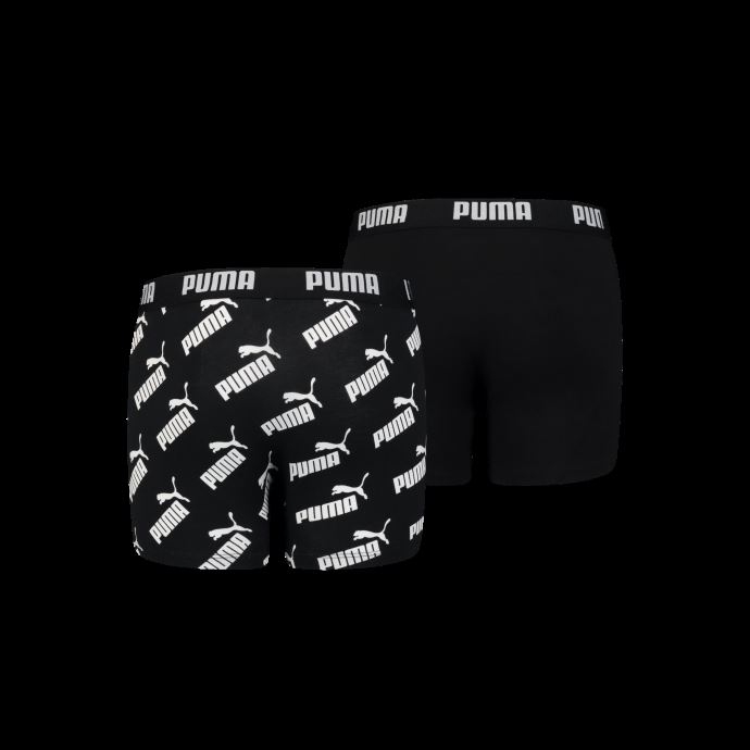Puma Canada Boxer Aop Pour Garçons 2 Pack Noir