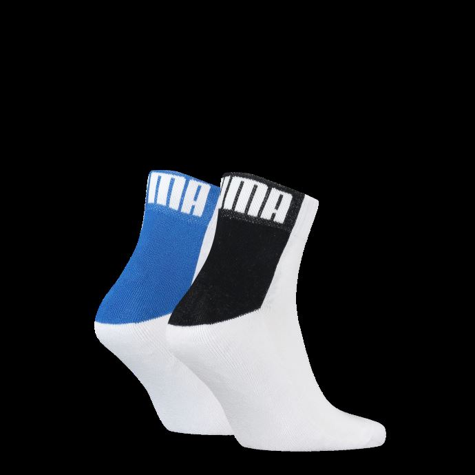 Puma Canada Logo Block Quarter Chaussettes Hommes 2 Pack Blanc Combo
