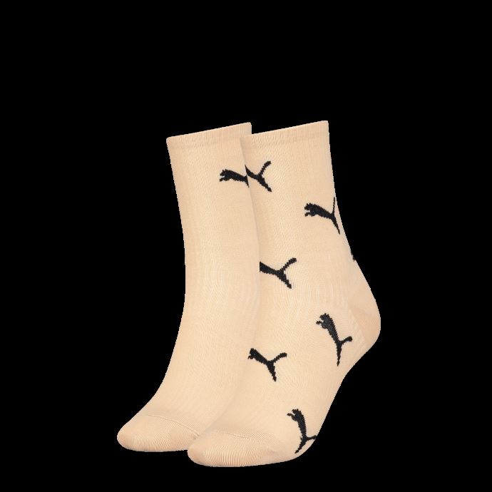 Paire De Chaussettes Puma Canada Classic Cat Logo Femme Sable Combo