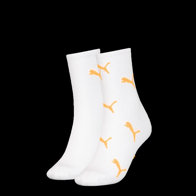 Puma Canada Classic Chat Logo Chaussettes Femmes 2 Pack Soleil