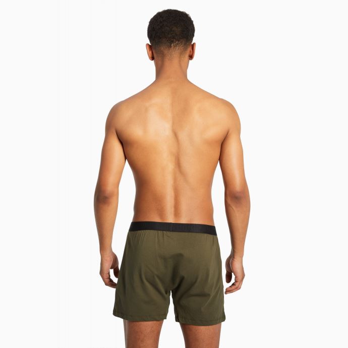 Puma Canada Loose Fit Jersey Boxer Shorts Hommes 2 Pack Forest