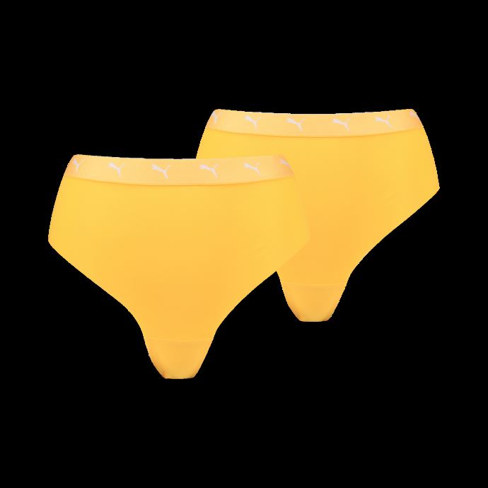 Puma Canada String Sportif Taille Haute Femme 2 Pack Sun Orange