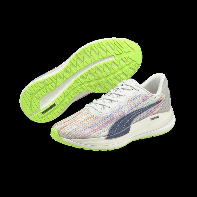 Puma Canada Blanc-sunblaze-vert éblouissant Magnify Nitro Sp Chaussures De Course Pour Femmes
